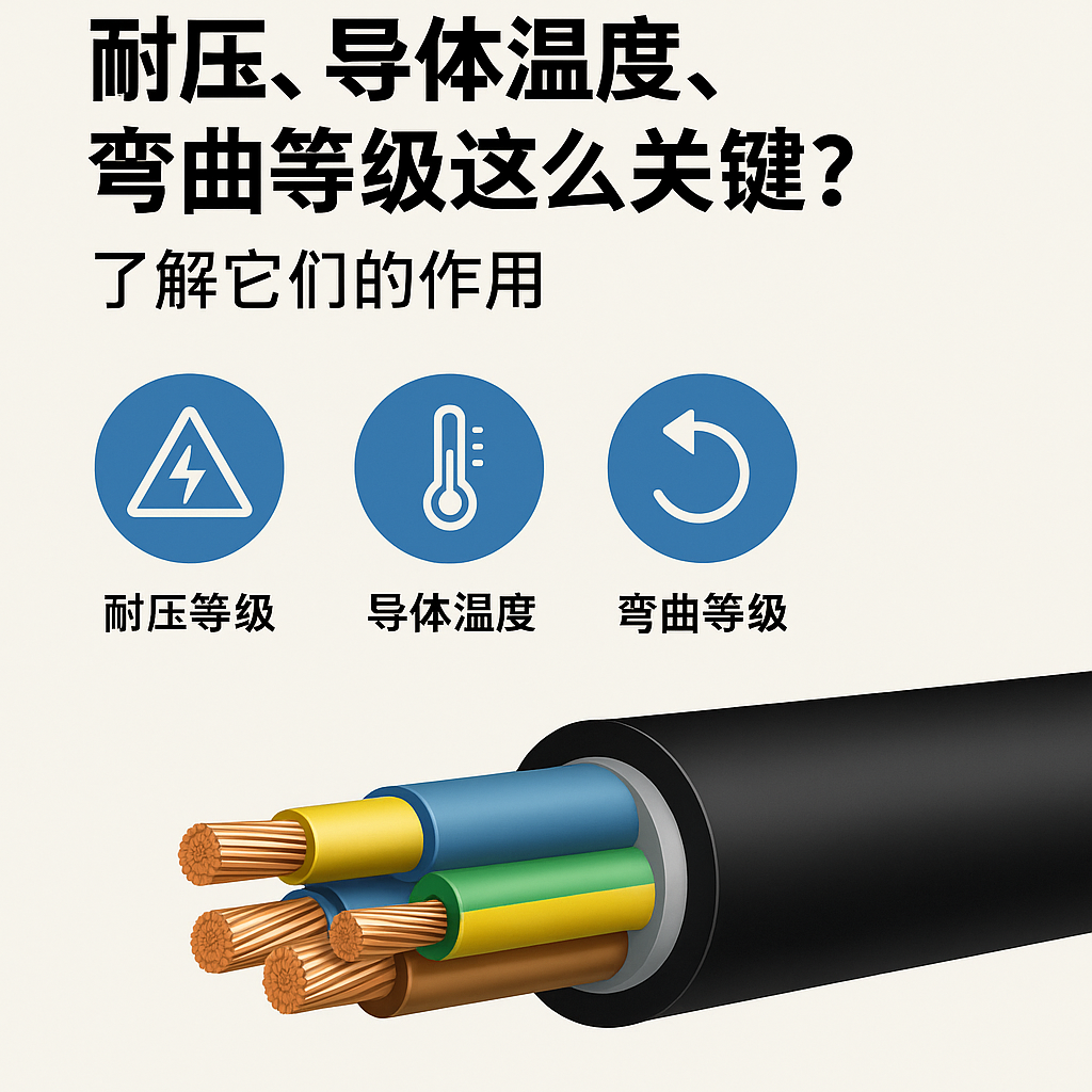 为什么充电电缆的耐压、导体温度、弯曲等级这么关键？相识它们的作用